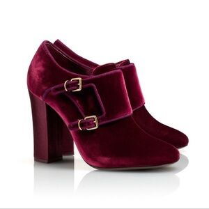 NEW TORY BURCH CARLEY VELVET ANKLE BOOTIES